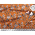 thumbnail image 3 of Soimoi Coton Popeline Tissu Feuilles & Rose Imprimé Floral 1 Yard 42 Inch Wide, 3 of 3