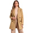 thumbnail image 1 of INSPIRE CHIC Manteau Trench Long à Revers Cranté à Double Boutonnage avec Ceinture pour Femme, 1 of 7