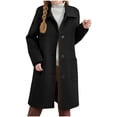 thumbnail image 1 of Children's Wool Trench Overcoat Breasted Lapel, Pea Coat, Long Sleeve, MidLong, with Pockets, 1 of 4