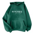 thumbnail image 2 of SDNall Hauts à Manches Longues pour Femmes Mode Classique Solide à Capuche avec Poche Sweat-Shirts, 2 of 9