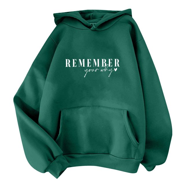 KIHOUT Spring Winter Womens Tops Fashion Classic Solid Color Long Sleeve Hooded Pocket Tops Sweatshirts
