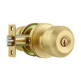 thumbnail image 1 of Leydebong 1 Pack Keyed Entry Door Knobs with Lock, Gold Door Locks, Interior and Exterior Door Lock, Reversible for Right/Left Handing, 1 of 7