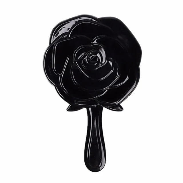Miroir Rétro de Style Européen à Motif de Rose, Petit Miroir en Plastique