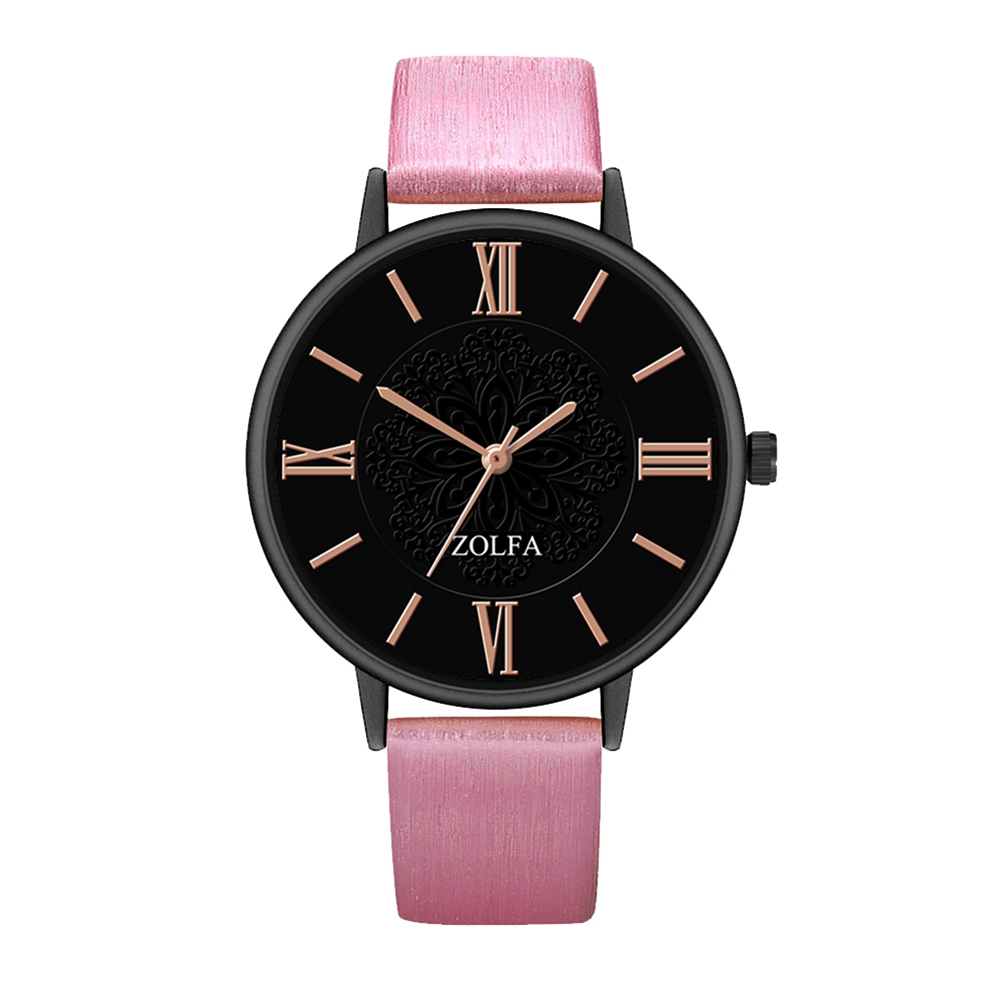 ATTOE Fashionable Classical Quartz Watch Business Style Unisex Couple Wristwatch Gift (Rose Red)-1916