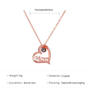 yulier Collier de la Fête des Mères Pendentif Cœur Lettre Collier Cadeau d'Anniversaire pour Maman Meilleur Collier pour Maman Cadeau pour Maman