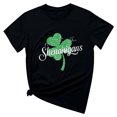 thumbnail image 2 of T-shirt de la Saint-Patrick pour Femmes, Col Rond, Manches Courtes, Imprimé Arbre de Noël, 2 of 4