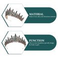 thumbnail image 3 of Diadème en Strass Mariage Diadème de Mariée Couronne Bal Banquets Coiffe pour Femmes, 3 of 8