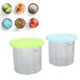 thumbnail image 1 of 2PCS Ice Cream Pint Containers With Silicone Lids, 600ml Reusable Ice Cream Storage Jar Freezer Food Storage Containers Replacement For  NC299AMZ NC300s, Dishwasher Safe, 1 of 8