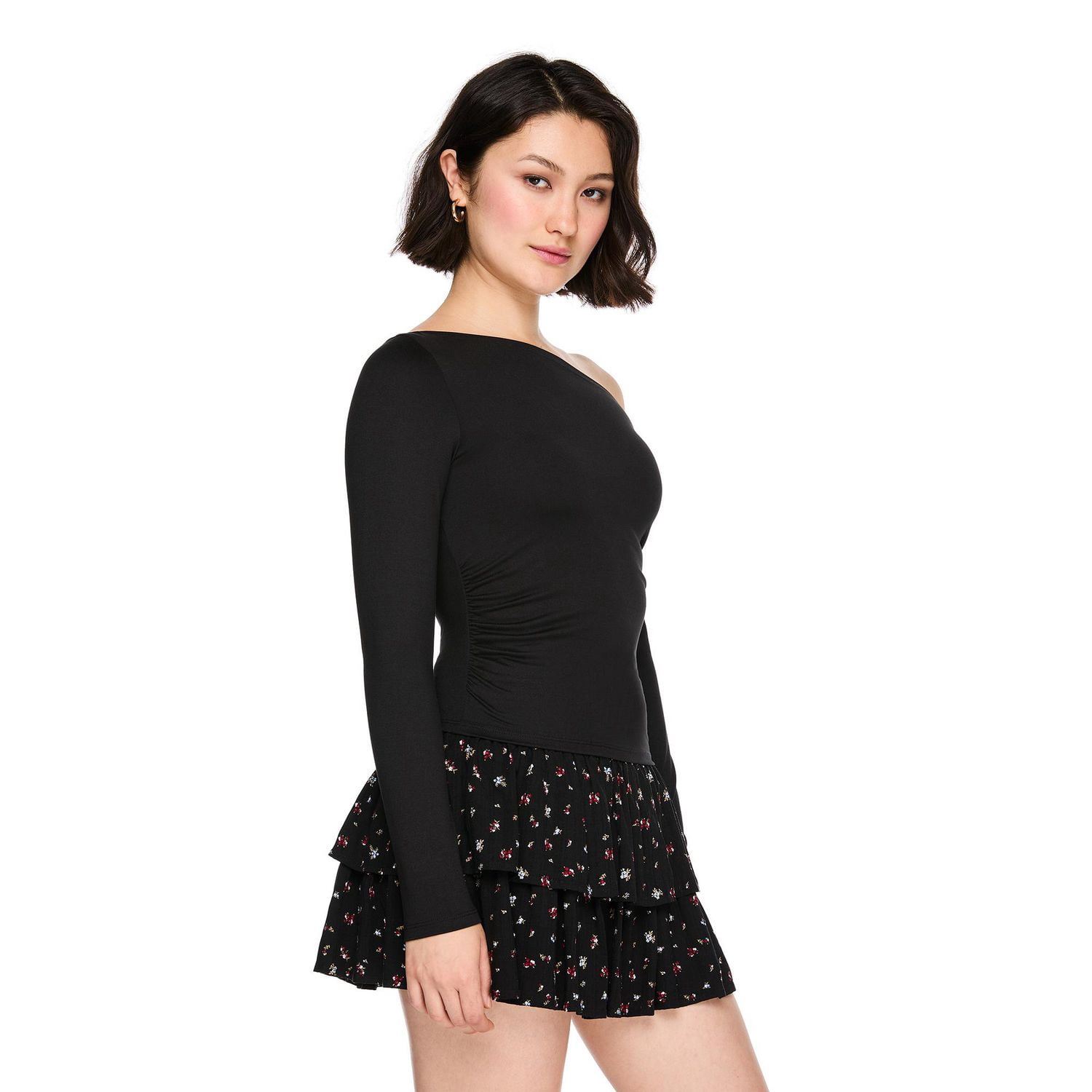 No Boundaries Women's Long-Sleeve Off-the-Shoulder Top