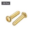 thumbnail image 3 of Unique Bargains M3x12mm Brass Machine Screws, Phillips Pan Head Fastener Bolts 36Pack, 3 of 5