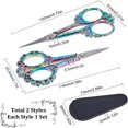 thumbnail image 2 of HLONK 2Inch Stainless Steel Scissors Silver Sewing Embroidery Scissors Small Precision Detail Scissors Vintage Shears Sharp Cutter for Fabric Paper Cutting Craft Art Work DIY Tool DIY, 2 of 9