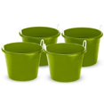 thumbnail image 1 of Homz Seau de Rangement Intérieur Extérieur de 17 Gallons avec Poignées, Lime Audacieuse (Lot de 4), 1 of 9