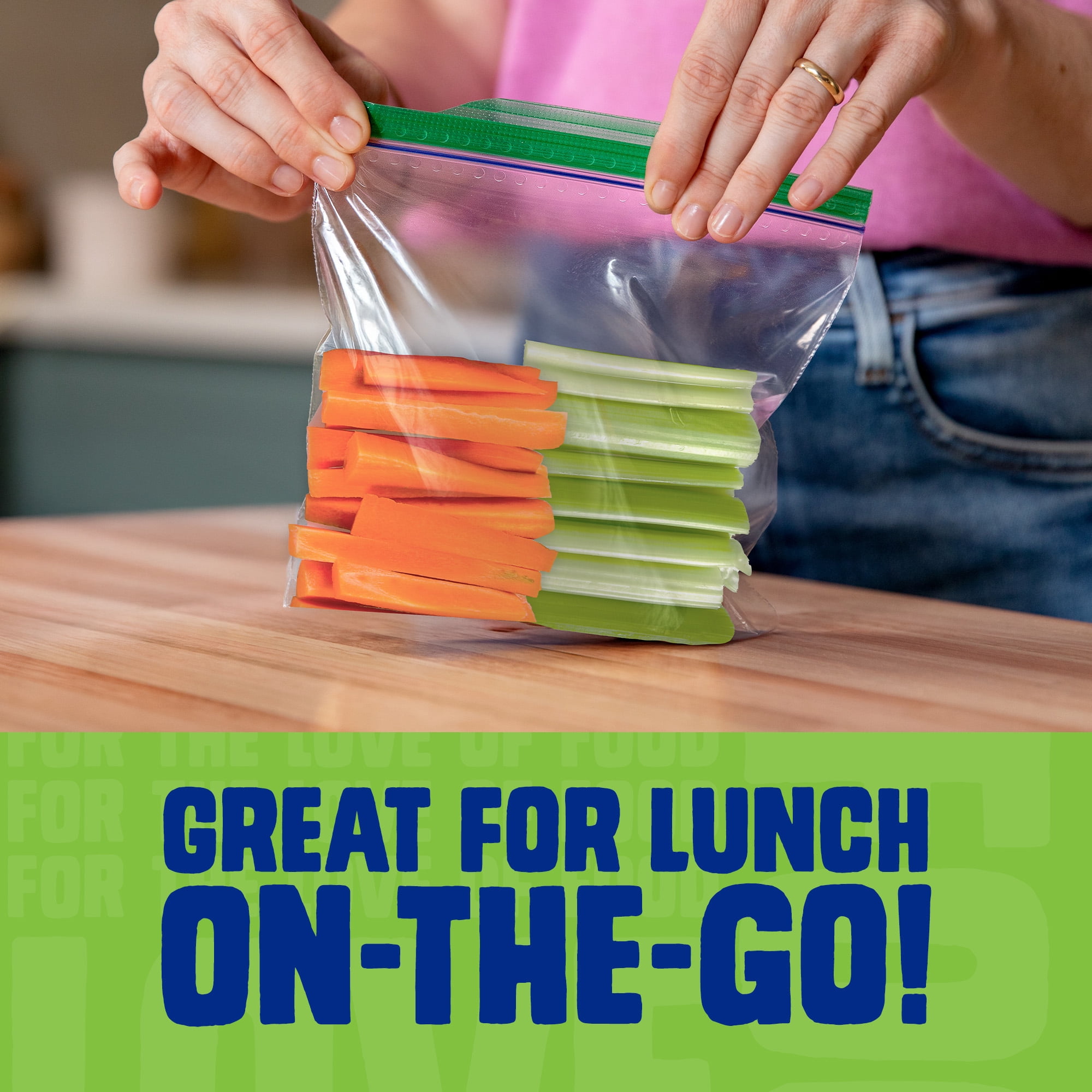 Ziploc Sandwich Bags, Grip and Seal Top, 100 Bags
