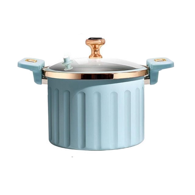 RKSTN Kitchen Utensils & Gadgets Pot, Micro Pressure Pot with non-stick surface and large 8L capacity, designed for induction cooking and general-purpose use. Features double ear handles, a transparent lid, pressure relief, locking lid, and micro-pressure technology for faster and safer cooking. Suitable for stewing, frying, steaming, and braising.