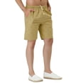 thumbnail image 4 of INSPIRE CHIC Men's Shorts Drawstring Waist Fish Pattern Beach Summer Board Shorts 28 Khaki, 4 of 7