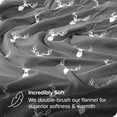 thumbnail image 2 of Bare Home Ensemble de Draps en Flanelle - 100 % Coton - Poche Profonde - Lit Simple, Cerf, 3 Pcs, 2 of 4