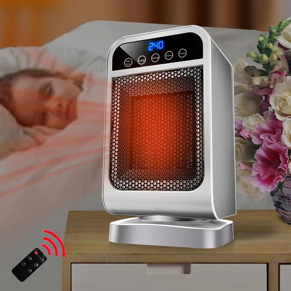 KITTEHIGM Space Heater, Portable Oscillating Heater With Adjustablee Thermostat Remote, Office Heater With Overheat Tip-over Small Safe Heater Bargain Finds #60