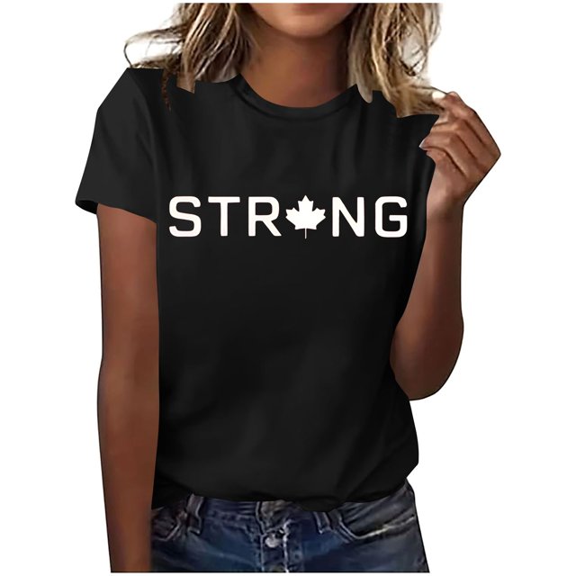 Pisexur Nouveau T-shirt à Manches Courtes Col Rond Imprimé Décontracté pour Femmes, Hauts d'Été pour Femmes Noir, 3TG