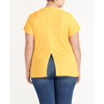 thumbnail image 5 of Rachel Roy Womens Slit Back Pullover Blouse, Yellow, Plus Size, 1X, 5 of 5