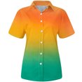 thumbnail image 4 of Button Down Shirts for Women Short Sleeve Collared Work Office Blouses Casual Relaxed Fit Summer Tunic Tops Plus Size, 4 of 5