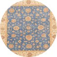 thumbnail image 1 of Ahgly Company Indoor Round Abstract Rose Purple Oriental Area Rugs, 5' Round, 1 of 6