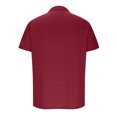thumbnail image 4 of Dvkptbk Homme Décontracté Uni Col Rabattu Chandail à Rayures Haute Élasticité Manches Courtes Blouse, 4 of 7