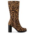 thumbnail image 3 of Unique Bargains Women's Mid-calf Block Heel Boots, 3 of 8