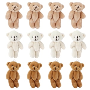 SHENMO 12 Pcs Mini Stuffed Bears Comfortable Soft Cute Mini Teddy Plush Toy for Wedding Birthday Decorations