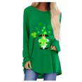 thumbnail image 1 of QIPOPIQ T-Shirts à Manches Longues pour Femmes à Col Rond St. Patrick's Day T-Shirts Tunique T-Shirt Imprimé Shamrock T-Shirt Vert Chanceux T-Shirts St Patricks Day T-Shirt Col Rond T-Shirts des Fêtes Offres, 1 of 5