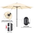 thumbnail image 4 of Yescom 13FT Aluminum Patio Umbrella 8-Rib Heavy Duty Table Parasol Crank Outdoor Garden Deck Beach Furniture, 4 of 10