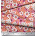 thumbnail image 2 of Soimoi Polyester Crepe Fabric Cosmos Floral Printed Fabric 1 Yard 52 Inch Wide, 2 of 3