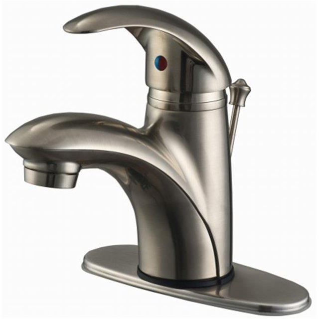 Ultra Faucets UF34123 Single Handle Brushed Nickel Lavatory Faucet With Pop-Up D