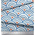 thumbnail image 3 of Soimoi polyester Crepe Fabric Scales Geometric Print Fabric by Yard 52 Inch Wide, 3 of 3