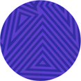 thumbnail image 1 of Ahgly Company Tapis Rond Lavable en Machine Intérieur Transitionnel Violet, 6 Pieds Rond, 1 of 7