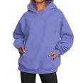 thumbnail image 1 of Mode Quotidienne des Femmes Sweat-Shirts Décontractés à Col Rond à Manches Longues Sweat-Shirts de Couleur Unie Café L, 1 of 5