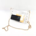 thumbnail image 4 of PVC Transparent Shopping Bag Fashion Rivets Commute Bag Chain Travel Small Purse, 4 of 10
