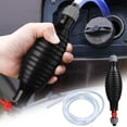 thumbnail image 3 of Portable Manual Fluid Transfer Pump Siphon Kit - Multi-Purpose Extractor for Gas, Oil, Water with Red Rotary Valve, No Clamp Needed, 3 of 8