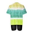 thumbnail image 4 of Penkiiy T-Shirts Dégradés Surdimensionnés pour Femmes Été Coupe Ample Col Rond Manches Courtes Hauts Blouse Décontractée Y2K T-Shirts Graphiques Basiques S Jaune, 4 of 4