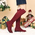 thumbnail image 2 of Unique Bargains Women's Side Zipper Chunky Heel Knee High Boot, 2 of 7