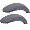 thumbnail image 4 of 2pcs Soft Chair Arm Rest Covers Stretchable Office Chair Armrest Slipcovers - Black, 4 of 6