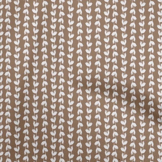 oneOone Velvet Brown Fabric Florals Sewing Craft Projects Fabric Prints By Yard 58 Inch Wide