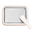thumbnail image 1 of At Home Rolled Ice Maker Kit Instant Plate With 2 Scrapers DIY Homemade Ice Tray Stainless Yogurt Machine For Kids, 1 of 1