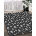 thumbnail image 3 of Ahgly Tapis d'Intérieur Lavable en Machine Carré Noir Charbon, 8 Pieds Carré, 3 of 7