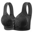 thumbnail image 1 of VEKDONE Woman's Lace Fashion Thin Style Ventilate Front Buckle Bra Without Steel Rim Black 42/95BC, 1 of 5