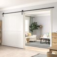 thumbnail image 2 of WINSOON 17 ft Single Sliding Barn Door Hardware Track Kit Black Finish Basic I Style, 2 of 6