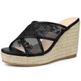 thumbnail image 1 of BLISSFUL STEP Sandales Compensées à Plateforme Espadrille à Enfiler pour Femmes, 1 of 6
