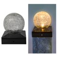 thumbnail image 1 of Crosslight M-K60 Crackle Ball Post Cap Solar Light, Set of 2, 1 of 1