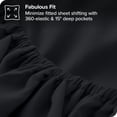 thumbnail image 3 of Bare Home 2-Pack Fitted Sheets - Premium 1800 Collection - Ultra-soft - Deep Pocket - Twin, Black, 3 of 7