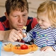 thumbnail image 3 of CRAFTHROU 3Pack Convenient Cleaning Suction Toddler Plates With Bee Shaped Compartments, 3 of 4