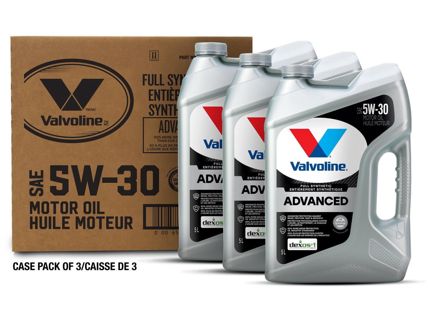 Valvoline Advanced Full Synthetic 5W30 Motor Oil 3X5L